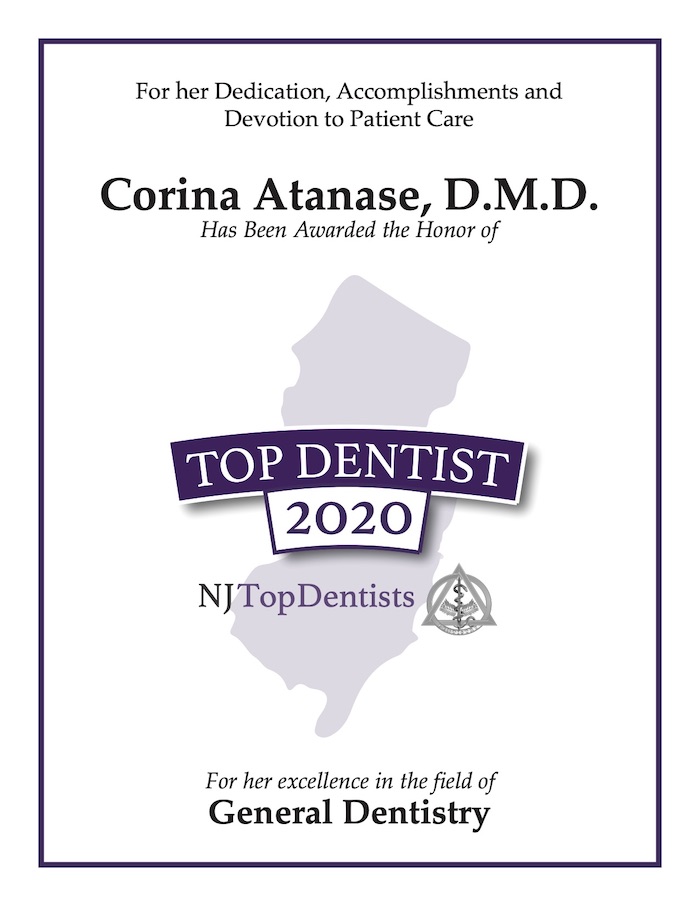 Top Dentist Award presented to Corina Atanase, D.M.D.