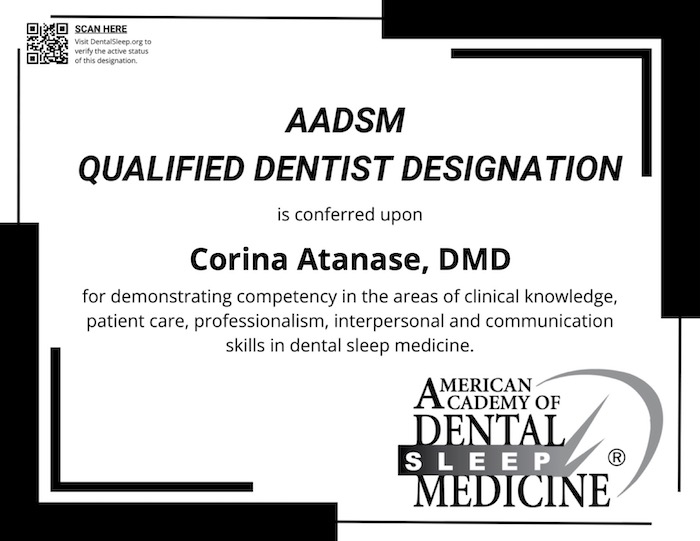 American Academy of Dental Sleep Medicine Certificate